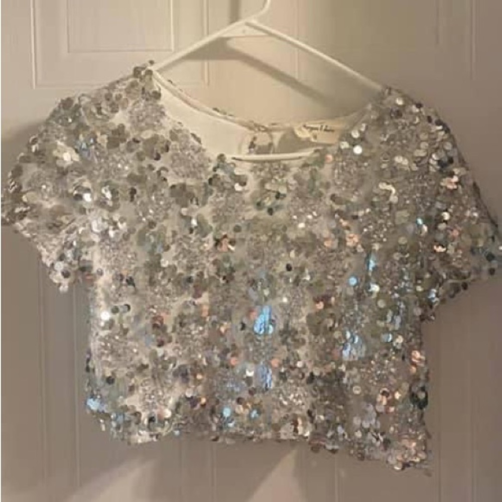 Sequin crop top